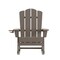 Emma and Oliver Tiverton Adirondack Rocking Chair with Cup Holder, Weather Resistant HDPE Adirondack Rocking Chair